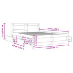 vidaXL Cadre de lit et tête de lit sans matelas chêne sonoma 135x190cm