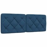 vidaXL Cadre de lit sans matelas bleu 140x190 cm tissu