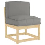 vidaXL Coussin de palette pour le dos  gris  50 x 40 x 12 cm  en tissu Oxford