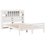 vidaXL Lit bibliothèque sans matelas blanc 140x200 cm bois pin massif