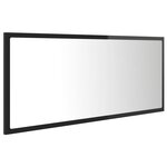 vidaXL Miroir LED de salle de bain Noir brillant 100x8 5x37 Acrylique