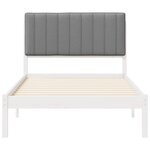 vidaXL Cadre de lit avec tête de lit rembourrée Gris clair