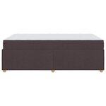 vidaXL Cadre de lit avec matelas Marron foncé 120 x 200 cm tissu