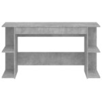 vidaXL Bureau gris béton 140x50x75 cm bois d'ingénierie