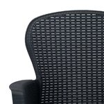vidaXL Ensemble à dîner 9 Pièces Plastique Anthracite Aspect de rotin