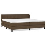 vidaXL Sommier à lattes de lit avec matelas Marron foncé 200x200 cm