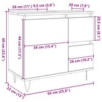 vidaXL Armoire de lavabo de salle de bain chêne artisanal 65x33x60 cm