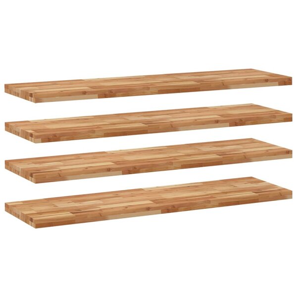 vidaXL Étagères flottantes 4 Pièces 160x40x4 cm acacia massif à l'huile