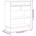 vidaXL Table de bar FLAM 92x45x110 cm bois massif Pin