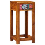 vidaXL Guéridon téléphone Marron 35 x 35 x 75 cm Bois d'acacia massif