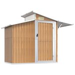vidaXL Abri de jardin Marron 270x130x208 5 cm Acier galvanisé