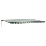vidaXL Auvent Rétractable Vert et blanc 600 × 300 cm tissu