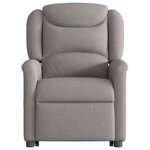 vidaXL Fauteuil inclinable de massage Taupe Tissu