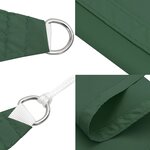 vidaXL Voile de parasol tissu oxford rectangulaire 2x2 5 m vert foncé