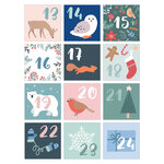 Stickers Carrés Pour Calendrier de l'Avent - Animaux