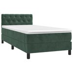 vidaXL Sommier à lattes de lit et matelas Vert foncé 80x200 cm Velours