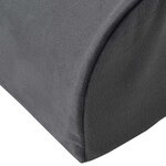 vidaXL Coussin de repose-pieds Uni Gris 42 x 18 x 13 cm