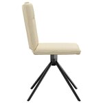 vidaXL Chaises à manger lot de 6 crème tissu