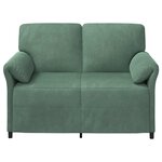 vidaXL Sofa 2 places Vert Mer 138 x 83 x 95 cm Velours