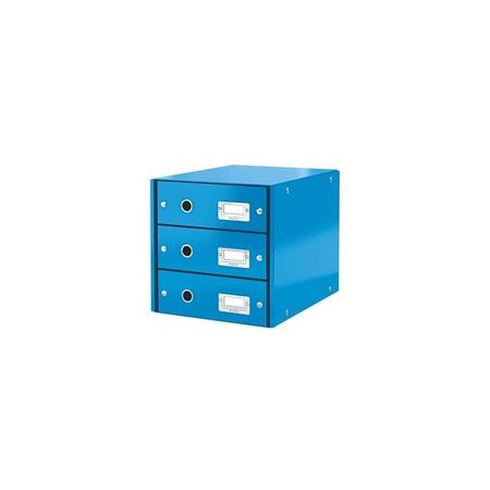 Leitz boîte rangement click&store 3 tiroirs  bleu