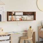 vidaXL Étagère à magazines avec étagère Bois ancien 100 x 12 x 30 cm