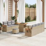 vidaXL Ensemble de canapé de jardin 10 Pièces beige et gris clair