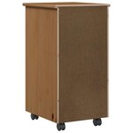 vidaXL Cabinet roulant avec roue Marron miel 34 x 39 x 65 5 cm