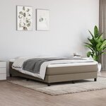 vidaXL Matelas de lit à ressorts ensachés Taupe 140x200x20 cm Tissu