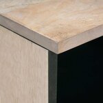 vidaXL Table basse Blanc 80 x 54 x 40 cm bois de manguier massif
