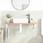 vidaXL Étagère de vasque murale acier et bois de chêne massif