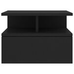 vidaXL Tables de chevet flottantes 2 Pièces Noir Bois d'ingénierie