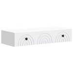 vidaXL Table d'appoint murale Blanc 87 5 x 34 5 x 17 cm