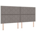 vidaXL Tête de lit géométrique taupe 200 cm en tissu