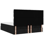 VidaXL Cadre de lit ottoman avec matelas noir 180x200cm tissu