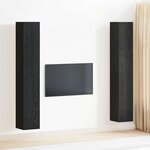 vidaXL Set de Meubles TV 4 Pièces Chêne noir 30 5 x 30 x 90 cm