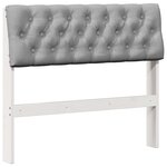 vidaXL Tête de lit capitonnée Gris clair 90 cm Pin massif