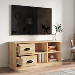 vidaXL Meuble TV chêne sonoma 102x35 5x47 5 cm bois d'ingénierie