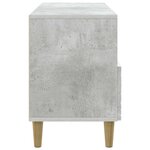 vidaXL Meuble TV 102 x 34 5 x 50 cm Gris béton Bois d'ingénierie