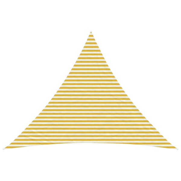 vidaXL Voile d'ombre 5 x 5 x 6 m HDPE Triangulaire Jaune et blanc