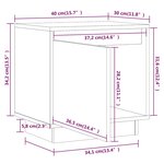 vidaXL Tables de chevet 2 Pièces 40x30x40 cm Bois de pin solide