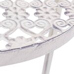 vidaXL Support de plantes 3 Pièces Style vintage Métal Blanc antique