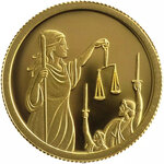 Pièce de monnaie en Or 1 NIS g 1.24 Millésime 2023 Israel Biblical Art DEBORAH THE PROPHETESS