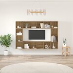 vidaXL Meuble TV 4 Pièces Marron 37 x 37 x 142.5 cm Bois d'ingénierie