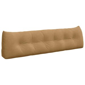 vidaXL Coussin de Dos Marron 180 x 24 x 50 cm Velours