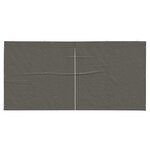 vidaXL Mur de tente de fête 2 Pièces Anthracite 400 x 195 cm PE et acier