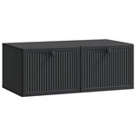 vidaXL Meuble TV mural Noir 78 5 x 41 x 30 cm Bois d'ingénierie