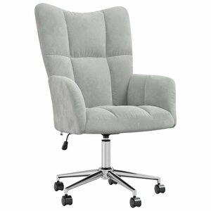 vidaXL Chaise de relaxation Gris clair Velours