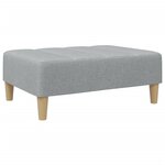 vidaXL Repose-pied gris clair 77x55x31 cm tissu