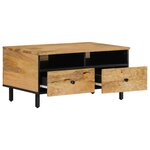 vidaXL Table basse 80x54x40 cm bois de manguier massif