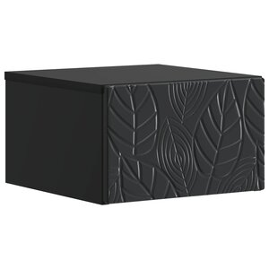 vidaXL Table d'appoint murale Noir 34 5 x 33 x 20 cm Bois d'ingénierie
